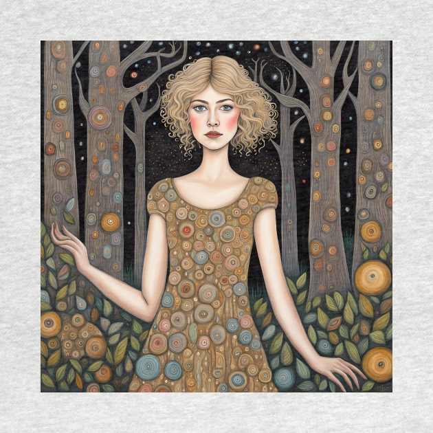 Rosamund Pike as a fairy in the woods by Colin-Bentham